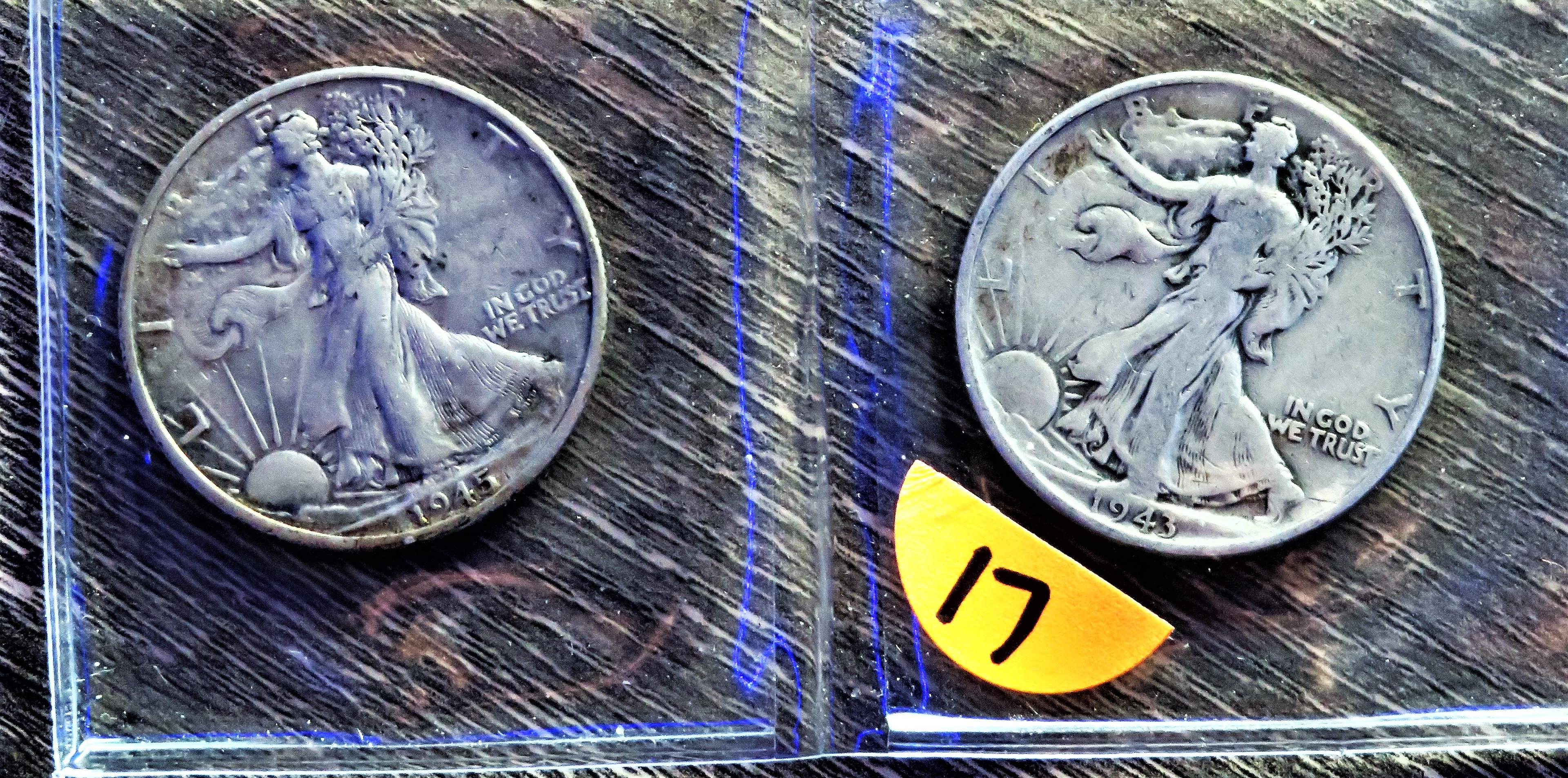 (2) Walking Liberty Half Dollars