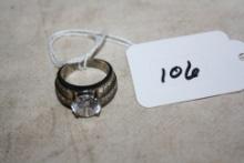 Sterling 925 Ring Size 5 1/2 Large 12mm Round Goshenite Jewel