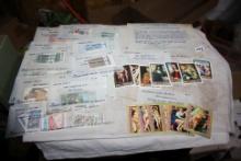 Uncancelled Stamps in Cellophane Envelopes
