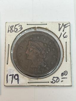 1853 Large Cent - VF16