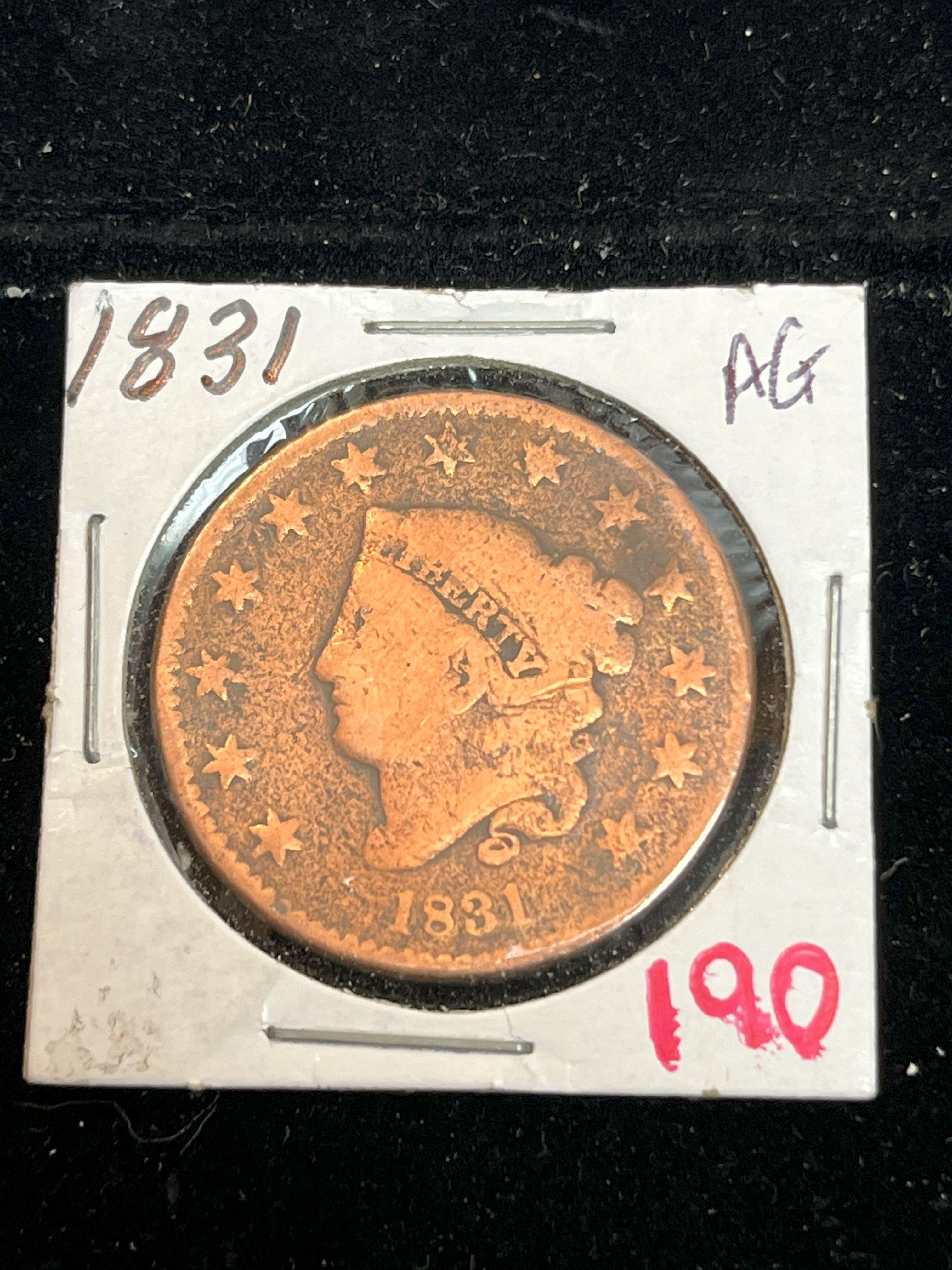 1831 Large Cent - AG