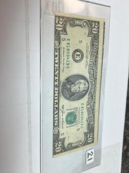 1985 $20 Mint Error Note -- Preserved