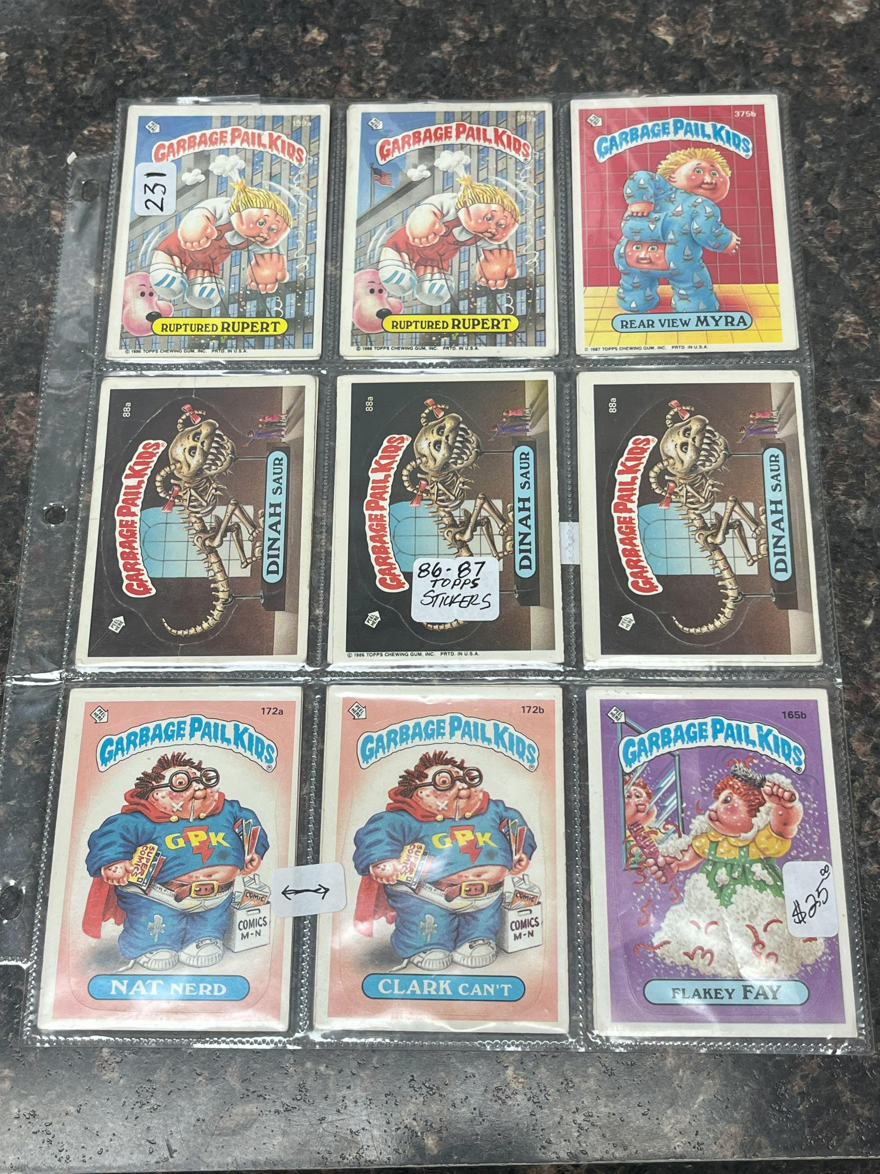 (18) 86-87 Topps Garbage Pail Kids Stickers