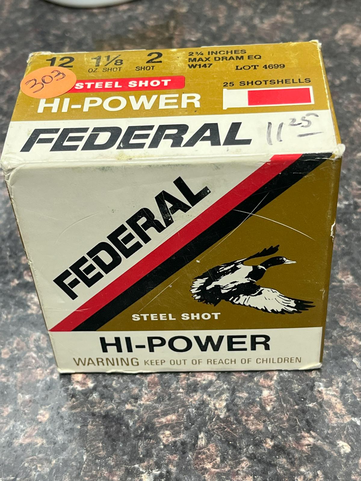 Federal Hi-Power 12 Ga 2 Shot Steel