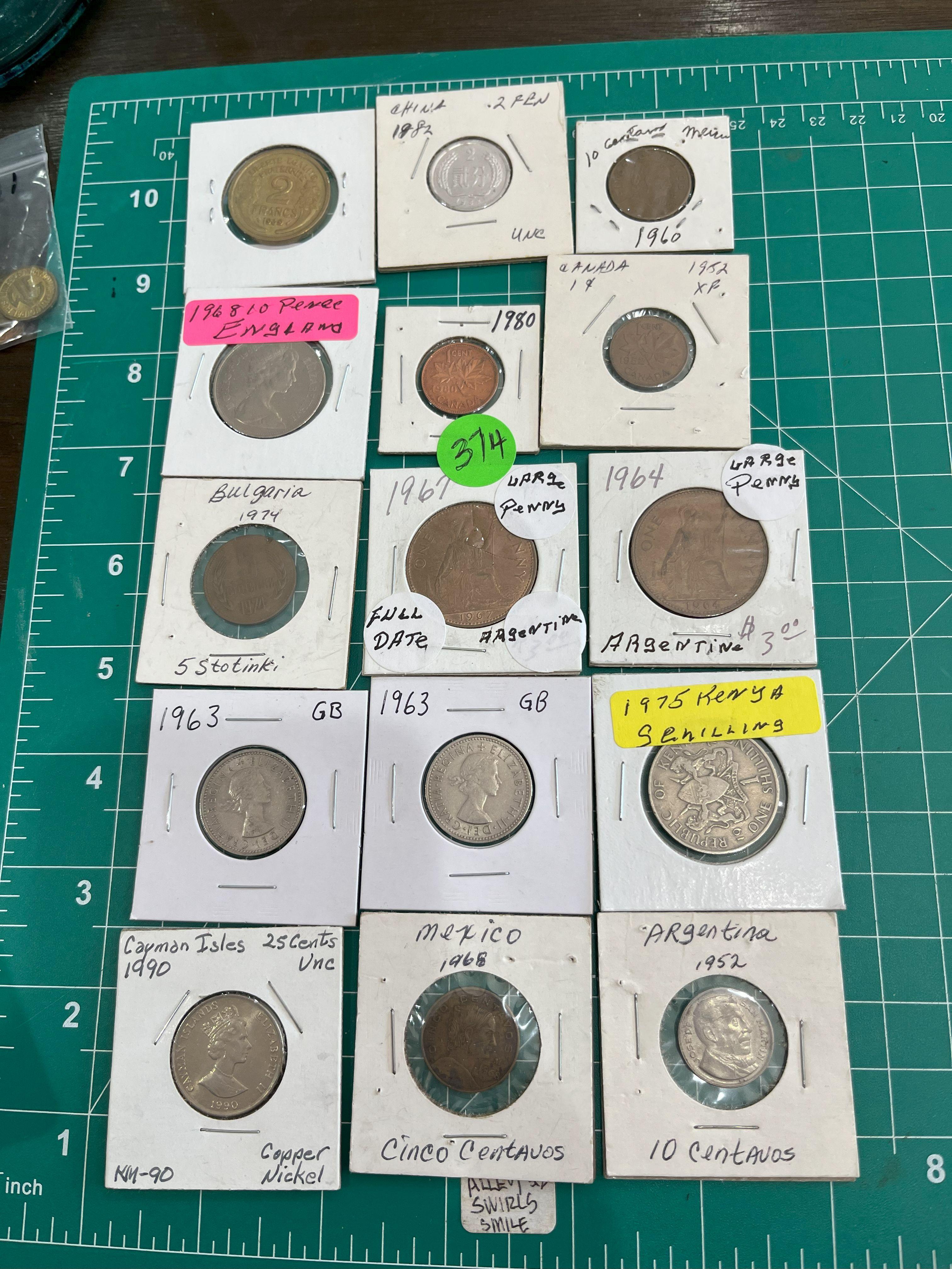 Vintage foreign coin Lot (15)