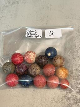 Colored Bennington Easter Egg Marbles - 3/8-5/8