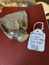 Vintage 1920s Whiting and Davis Accordion Flapper Purse