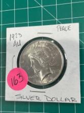 1923 AU Silver Peace Dollar