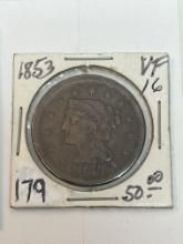 1853 Large Cent - VF16