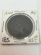 1844 Large Cent VG