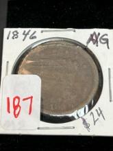 1846 Large Cent - AG