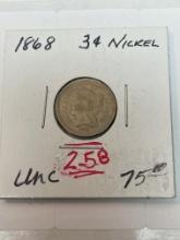 1868 3 Cent Nickel - UNC