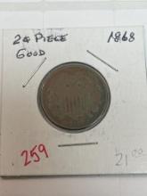 1868 2 Cent Piece - G