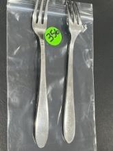 Pair of UPRR Int Silver Soup Spoons