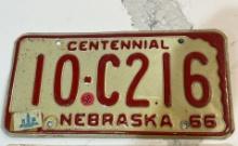 1966 Nebraska Centennial Plate