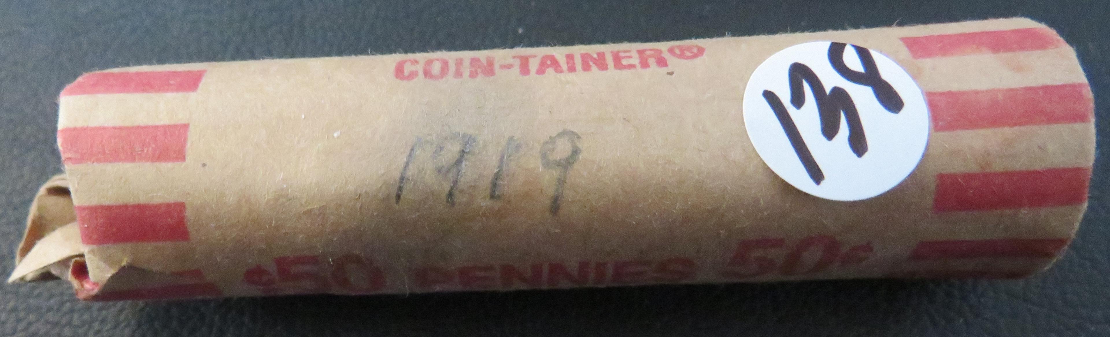 Roll of 1919 Lincoln Cents