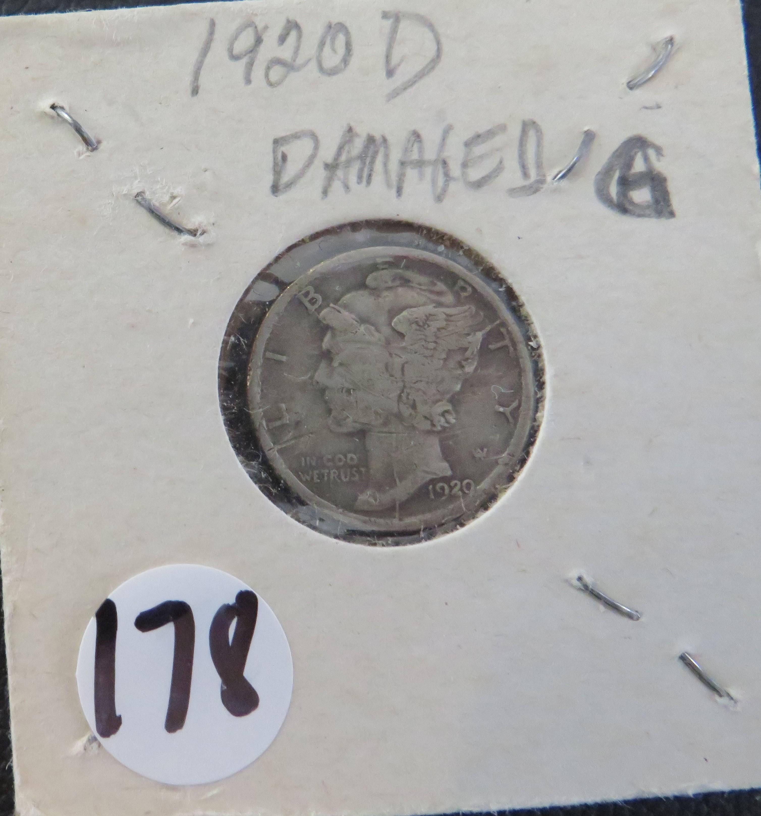 1920-D mercury Dime