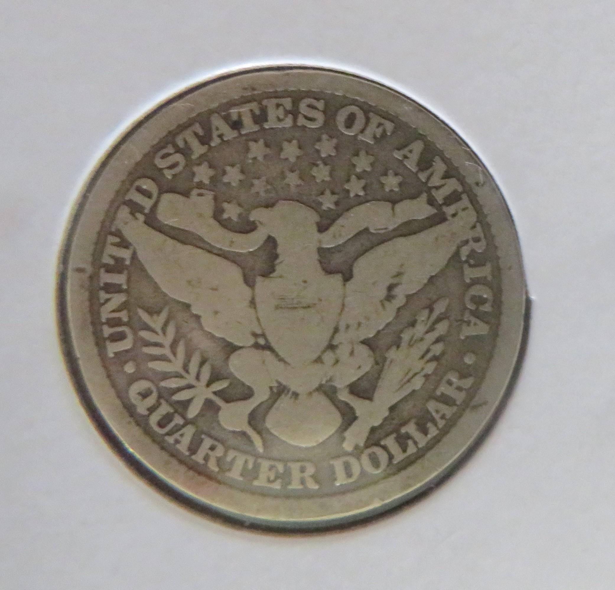 1896- Barber Quarter