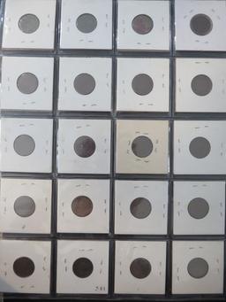 1859-1906- 1 Page of 20 Indian Cents