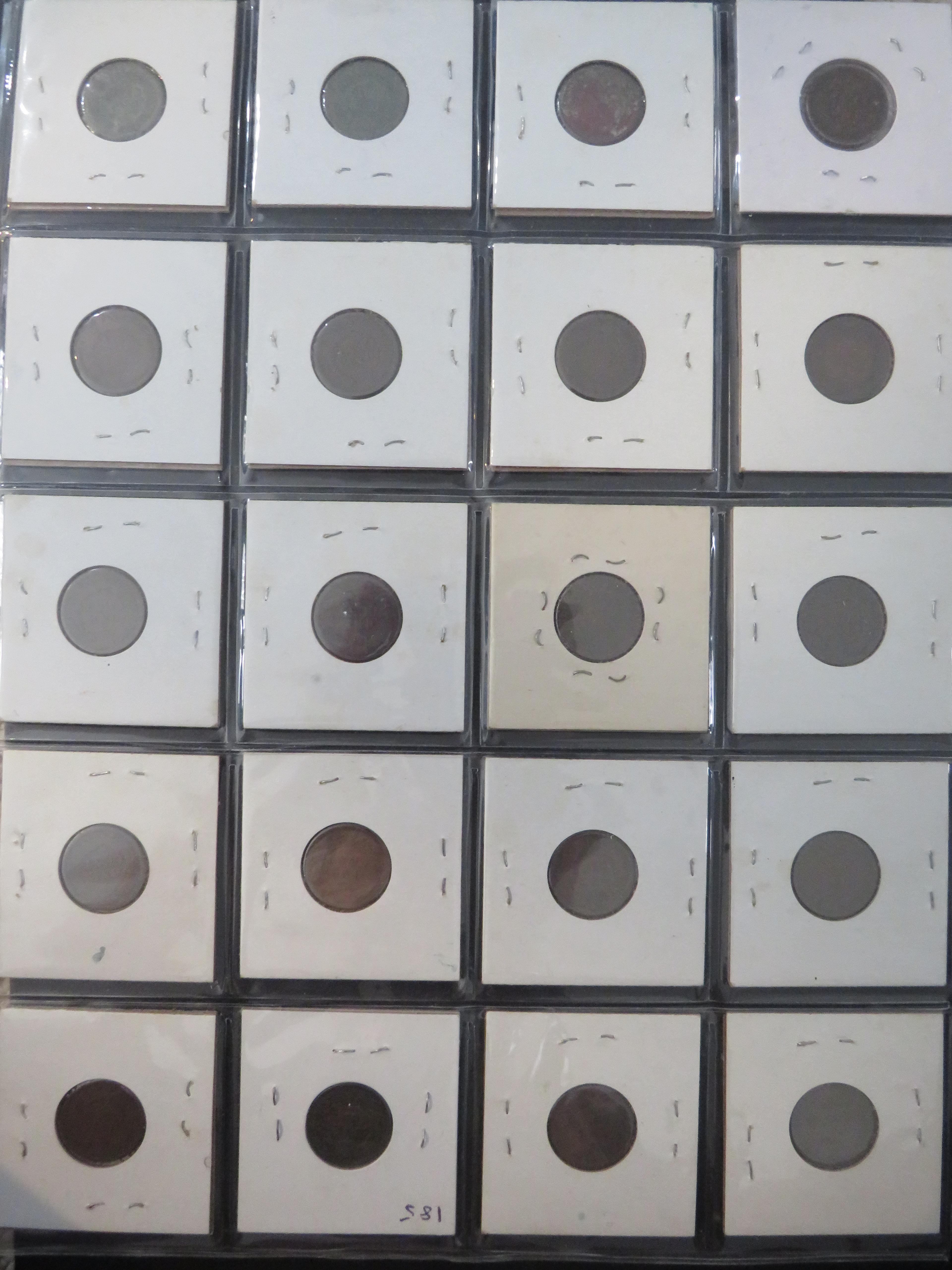 1859-1906- 1 Page of 20 Indian Cents