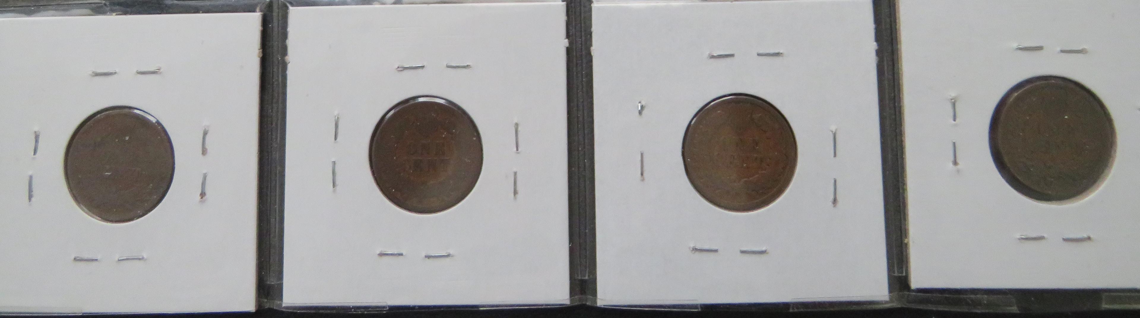 1900- (4) Indian Head Cents