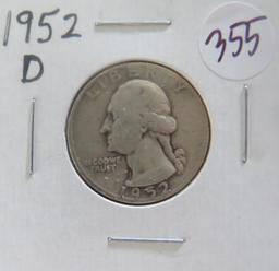 1952-D Washington Quarter