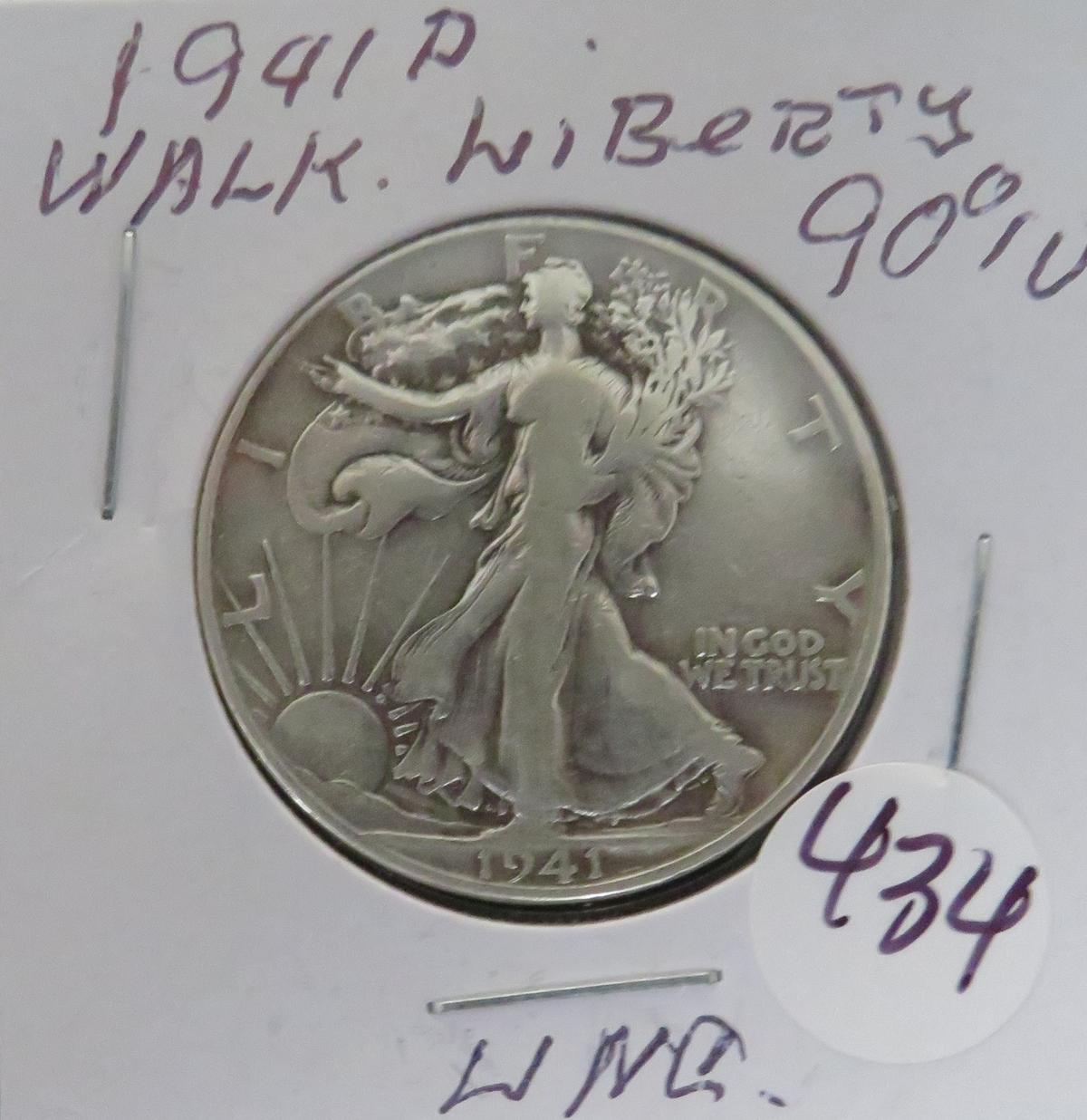 1941-P Silver Walking Liberty Half Dollar