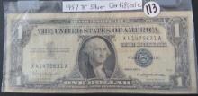 1957-B - 1$ Silver Certificate
