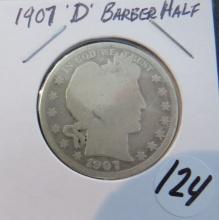 1907-D Barber Half Dollar