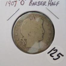 1907-O Barber Half Dollar