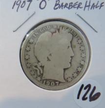 1907-O Barber Half Dollar