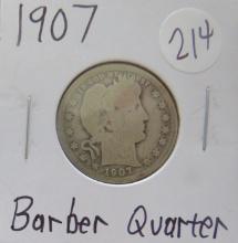 1907- Barber Quarter