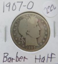 1907-O Barber Half Dollar