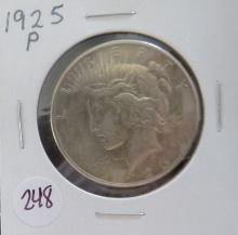 1925-P Peace Silver Dollar