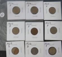 1920's- (25) Lincoln Wheat Cents