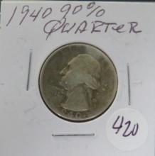 1940- Washington Quarter