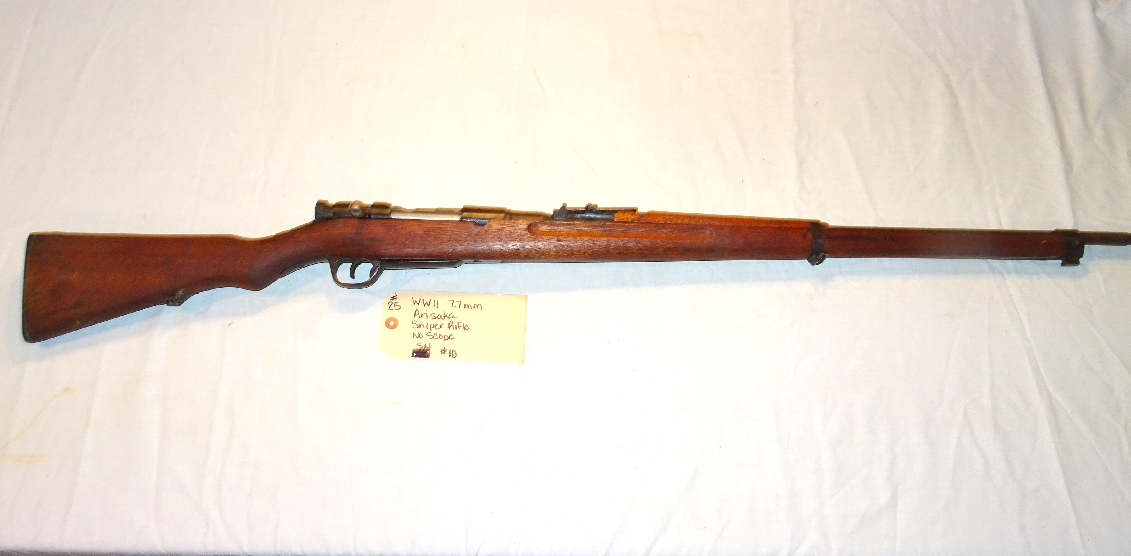WWII Japanese 7.7 mm Arisaka Sniper Rifle No Scope