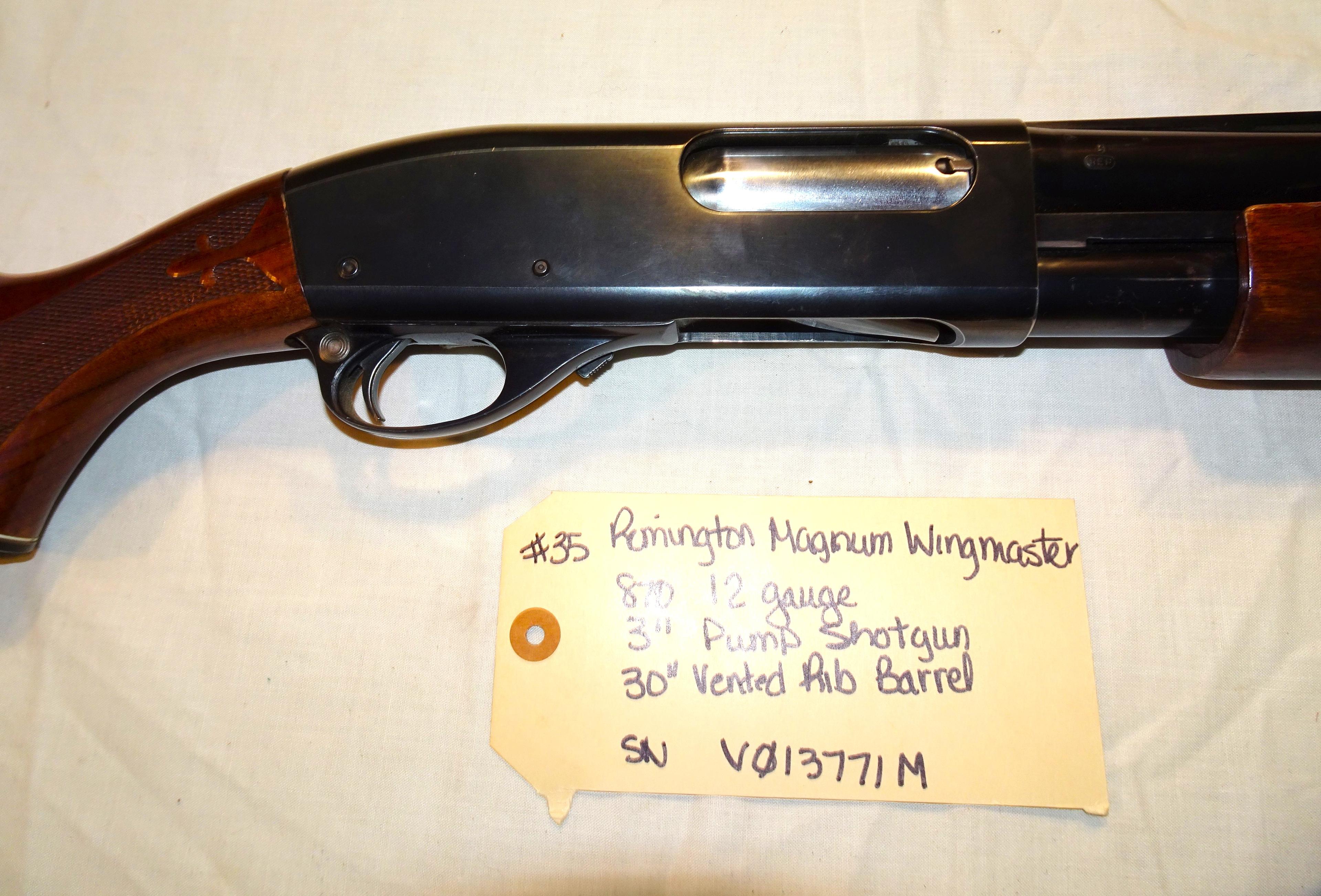 Remington Magnum Wingmaster 870 12 ga 3" Pump Shotgun 30" vented Rib Barrel
