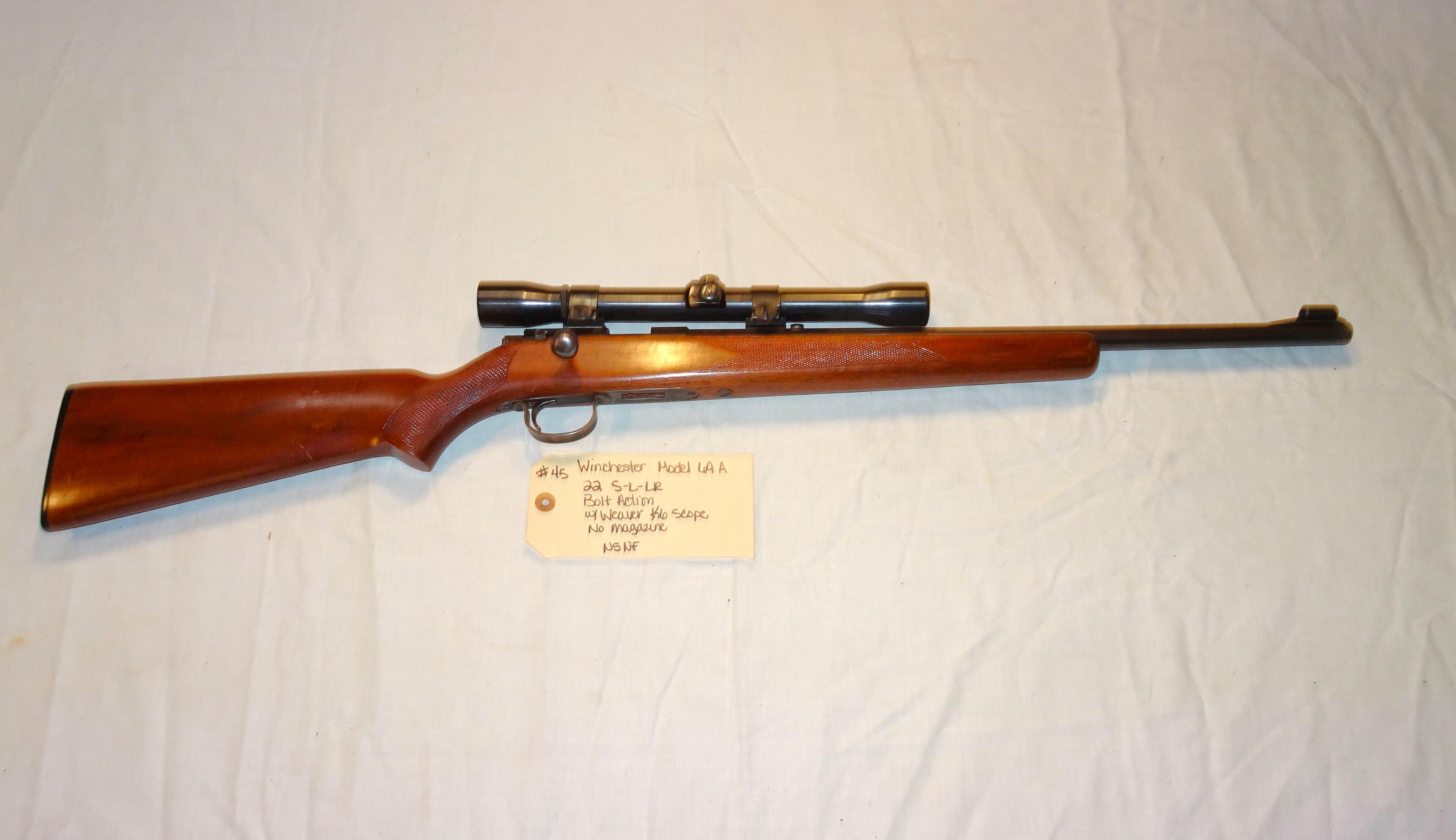 Winchester Model 69 A 22 S-L-LR Bolt Action w/Weaver K6 Scope No Magazine