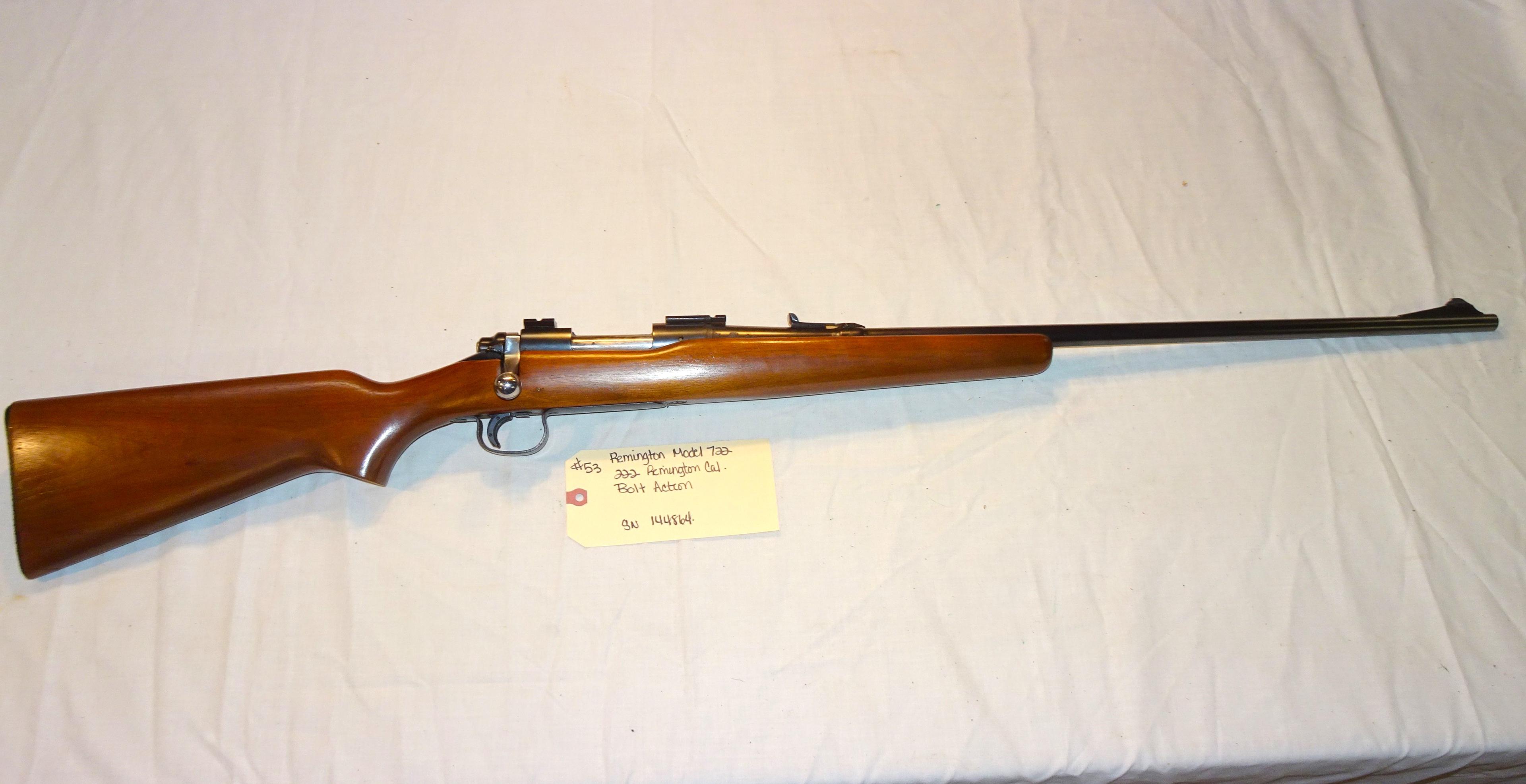 Remington Model 722 222 Remington Cal Bolt Action