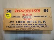 1-500 rd brick 22 Long Rifle Winchester Super Speed Vintage Box