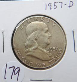 1957-D Franklin Half Dollar