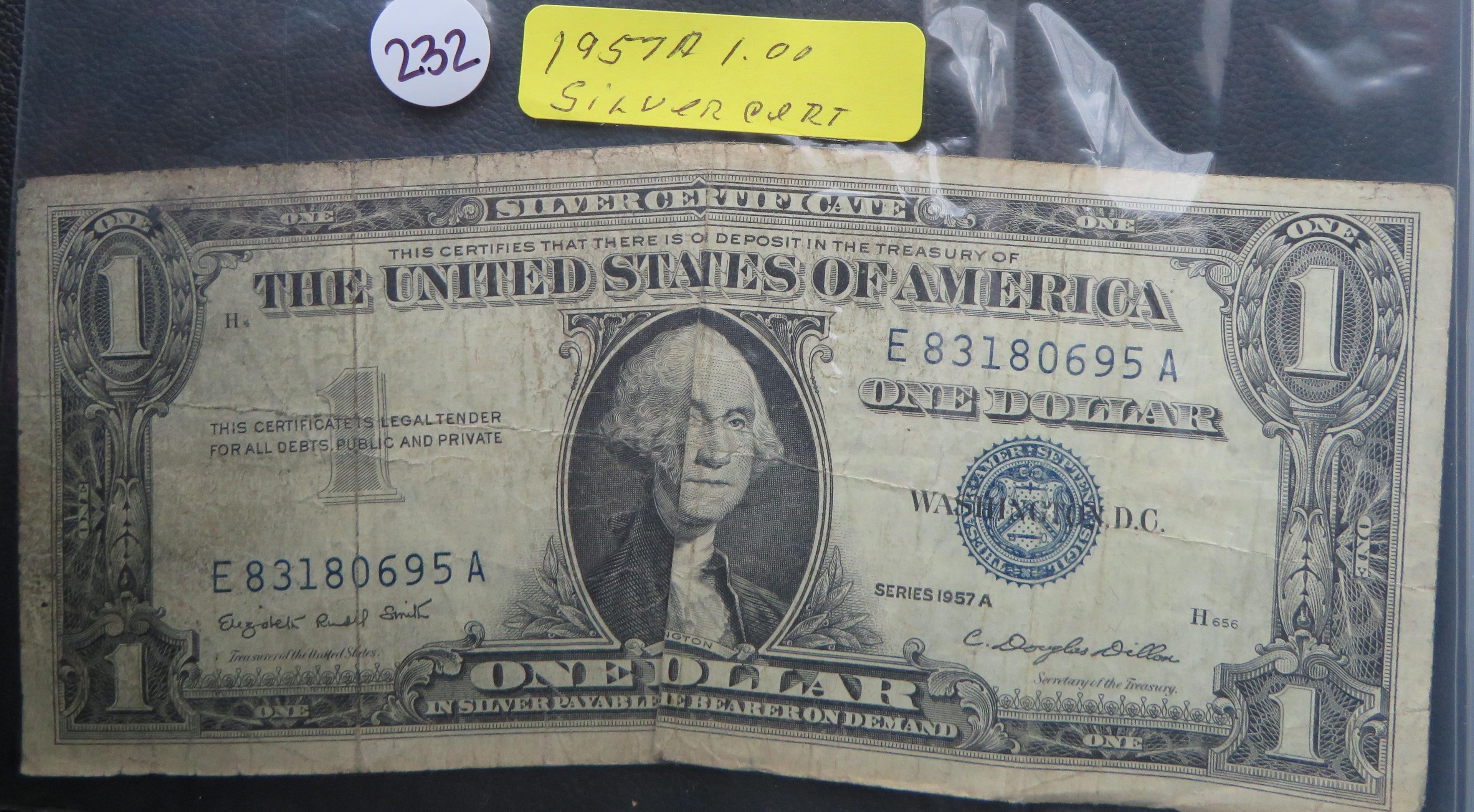 1957-D Silver Certificate One Dollar
