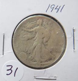 1941- Walking Liberty Silver Half Dollar