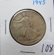 1945- Walking Liberty Half Dollar