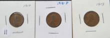 1912, 1912-P, 1913- Lincoln Head Pennies