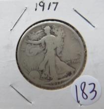 1917- Walking Liberty Silver Half Dollar