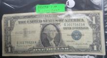 1957-A Silver Certificate One Dollar