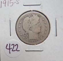 1915-S Barber Quarter