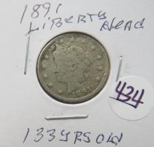 1891- Liberty Head Nickel